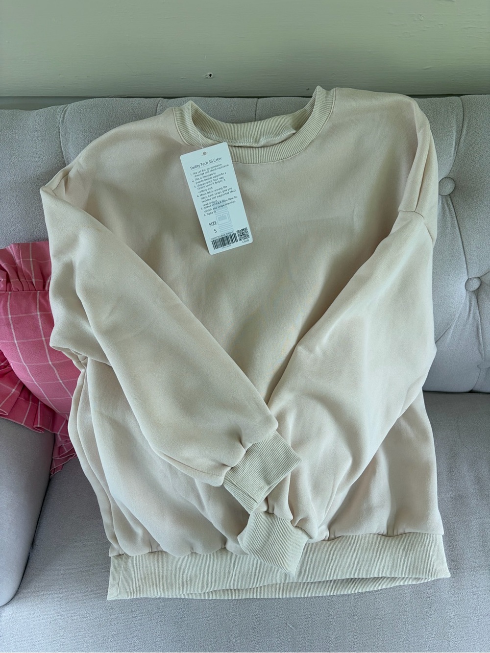 lululemon athletica Light Cream yellow Crewneck Pullover - Picture 3 of 6